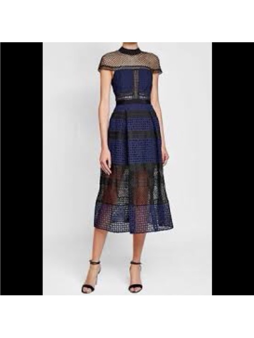 Self Portrait Navy & Black dress sz. 6